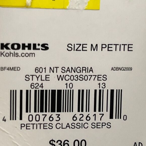 Women's Croft & Barrow® Cozy Cardigan Button Down Long Sleeve size Med. P NWT - Picture 6 of 12